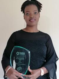 Senamiso Mathobela with WES Top 50 Women in Engineering 2020 Award.jpg