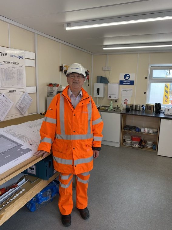 National Grid substation engineer David Tyrer in PPE
