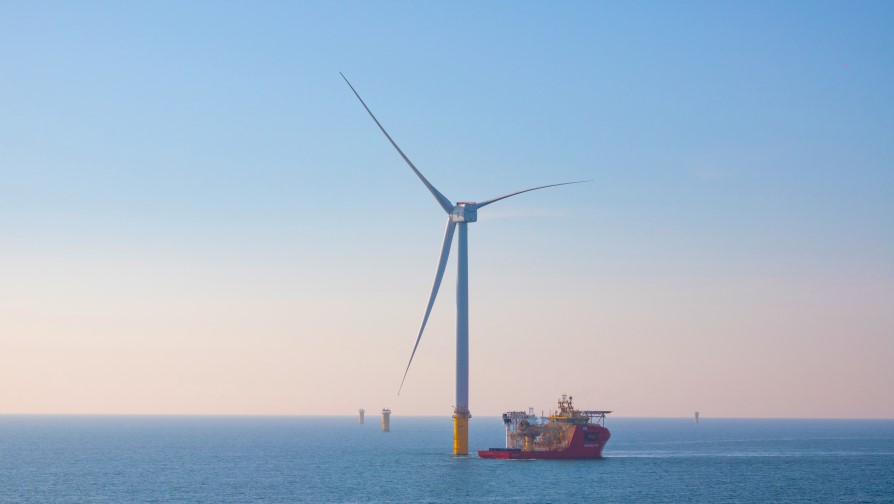 A wind turbine at Dogger Bank