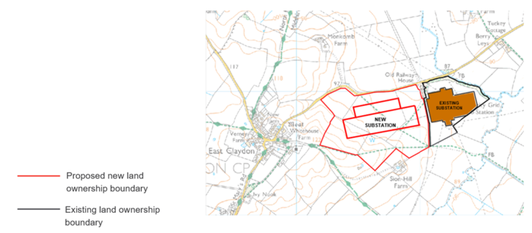 East Claydon map