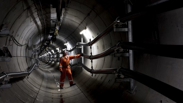Field worker inside london power tunnels