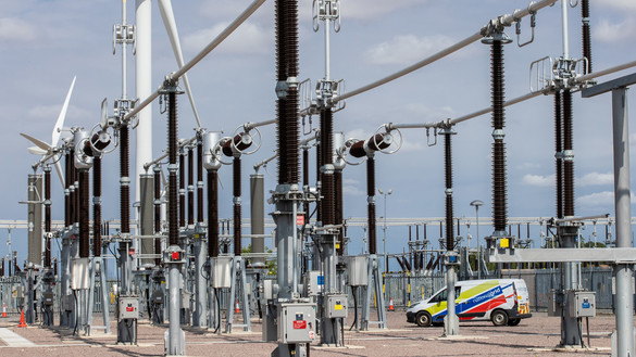 National Grid branded van at Bicker Fen substation