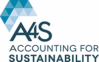 A logo that reads A4S Accounting for Sustainability 