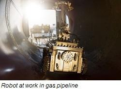 GRAID robot 250x166_caption 2.jpg Robot inside a National Grid gas pipeline