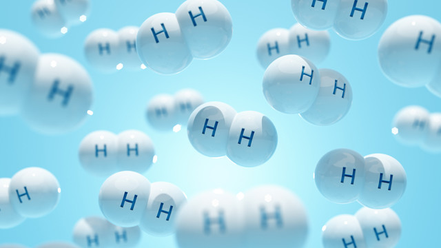 Hydrogen molecule graphic for National Grid's Energy Explained - what is hydrogen?