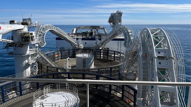 VikingLink_CableCarouselsOnShip_640x360.jpg Electricity interconnector cable carousels on cable laying ship