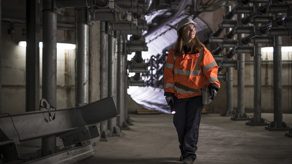 Female grad working in London Power Tunnels