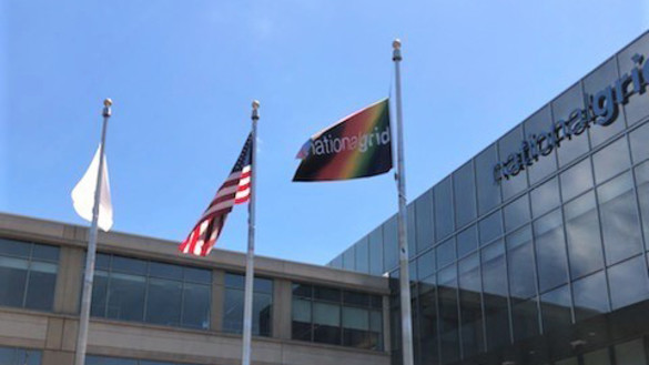 National Grid's Pride flag outside our office in Waltham, US