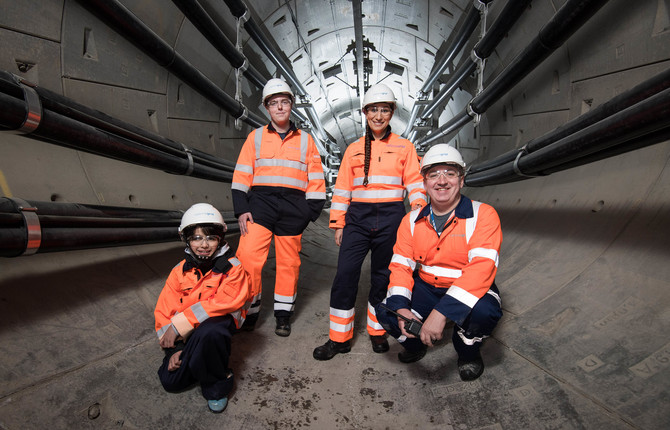 Group of engineers in National Grid London Power Tunnels