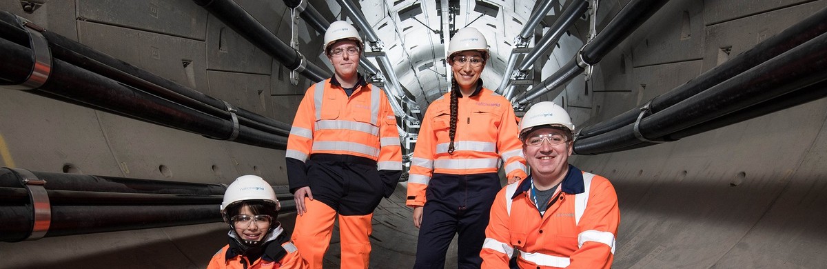 A group of engineers in National Grid's London Power Tunnels